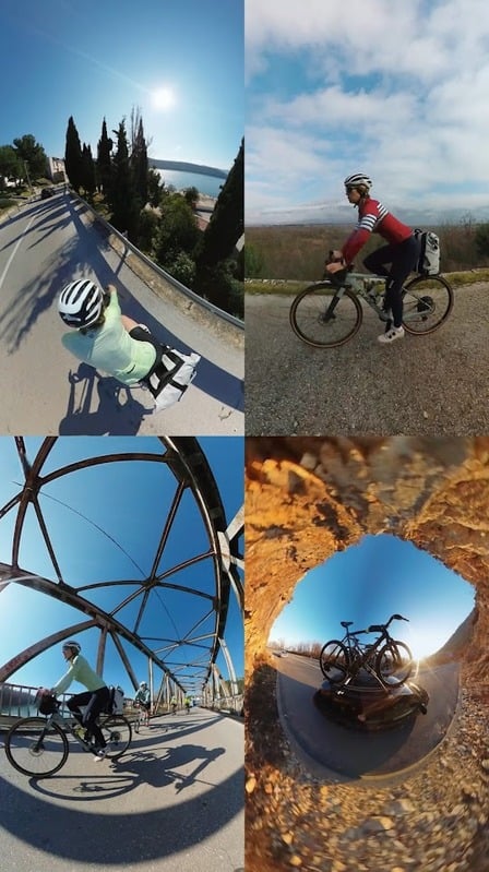 360° footage collage