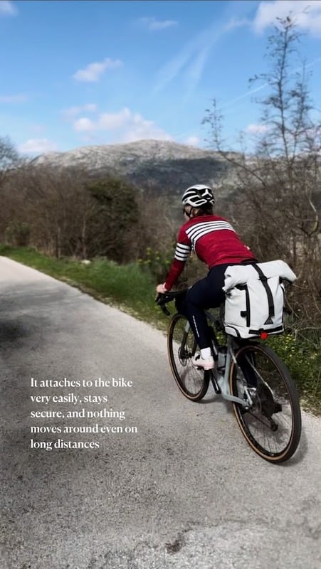Riding with the backpack