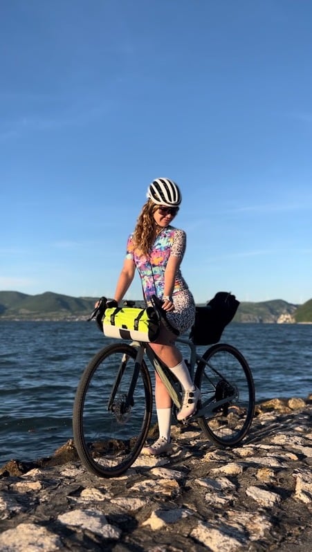 Riding by the lake